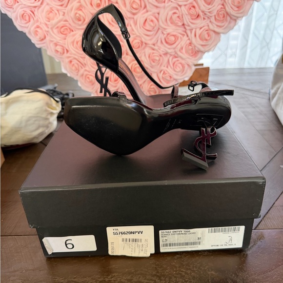 Saint Laurent Glossy Black Heels - Picture 3 of 3